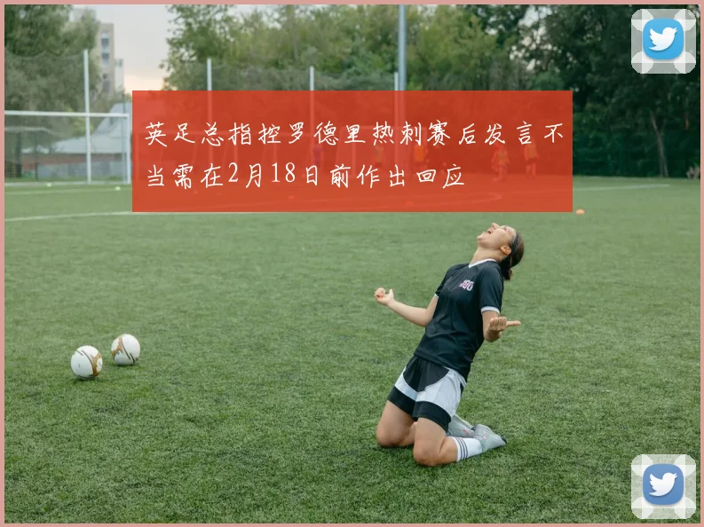 英足总指控罗德里热刺赛后发言不当需在2月18日前作出回应